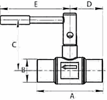 Чертеж Клапан балансировочный BROEN BALLOREX Venturi DRV резьбовой латунный