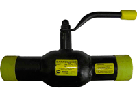 Кран шаровый Broen Ballomax газовый Ду150 Ру25/12 под приварку с ISO-фланцем, Траб=-40/+80 с ручкой